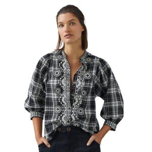 Pilcro Puff Sleeve Button Down - L